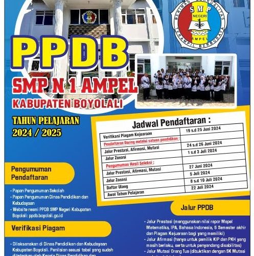 PPDB SMPN 1 Ampel 2024-2025